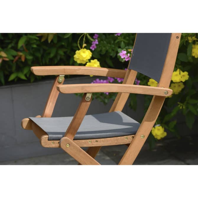 Silla de Jardín Chillvert Plegable Madera 60,65x54x93,20 cm - Imagen 3