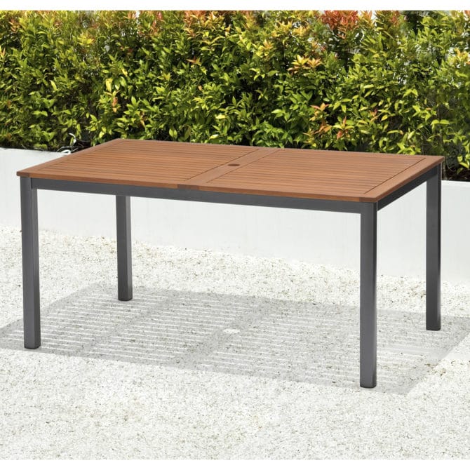 Mesa de Jardín Chillvert Ibis Madera y Aluminio 150x90x74 cm - Imagen 2