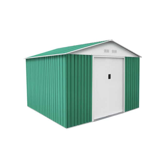 Caseta Metálica Gardiun Bristol 7,74 m² Exterior 241x321x205 cm Acero Galvanizado Verde