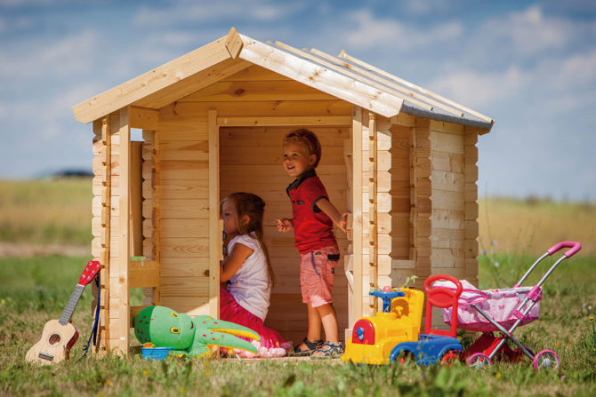 Casita Infantil de Madera Outdoor Toys Peter 2,64 m² de con Porche 146x181x145 cm - Imagen 2