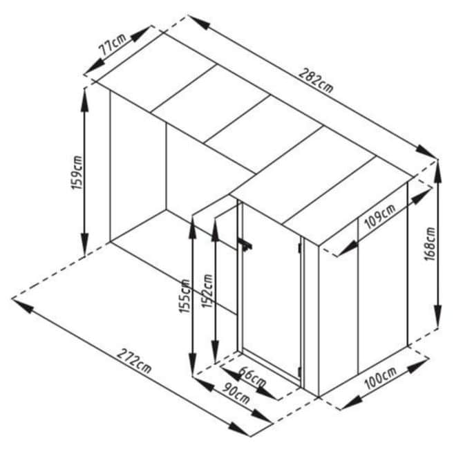 Gabinete Gardiun Combi Montreal - 3,07 m² Exterior 109x282x168 cm - Image 5