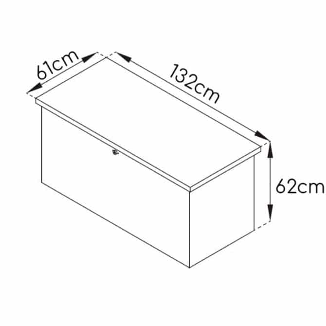 Arcón Exterior para Jardín con Capacidad de 400L Gardiun Arcana II 61x132x62 cm Baúl de Resina con Amortiguador - Imagen 4