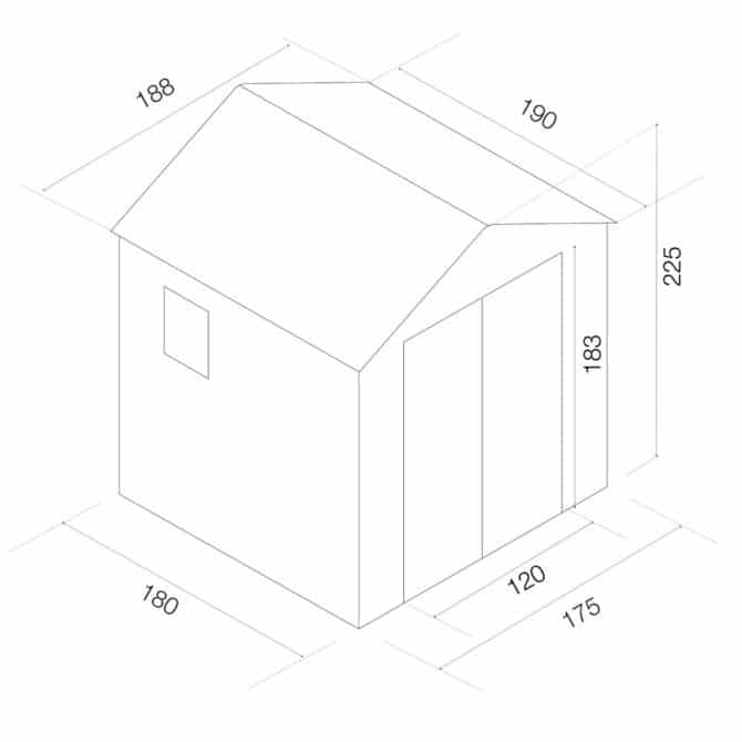 Gardiun Donna Resin Booth 3,57 m² Exterior 190x188x225 cm Antracite/branco - Image 5