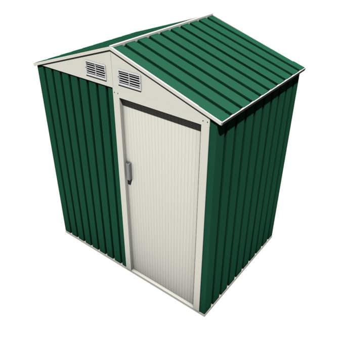 Caseta Metálica Milton Gardiun 2 m² Puerta Deslizante Acero Galvanizado Verde - Imagen 5