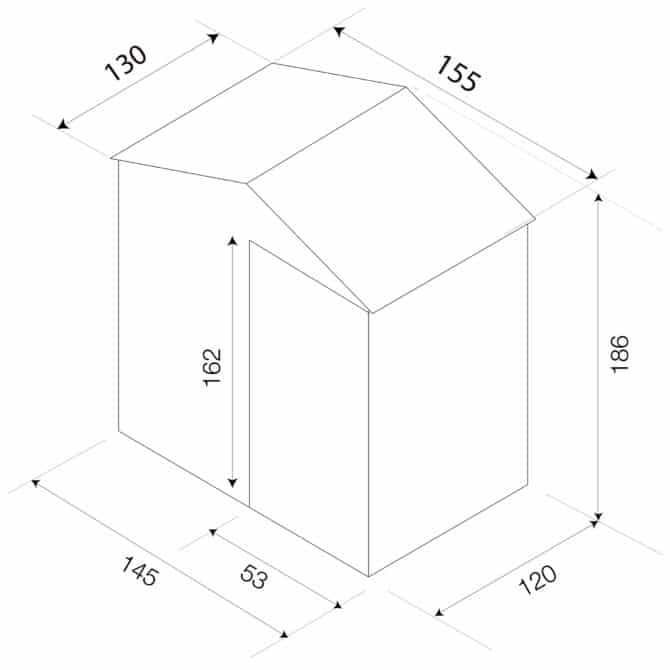 Caseta Metálica Milton Gardiun 2 m² Puerta Deslizante Acero Galvanizado Verde - Imagen 4