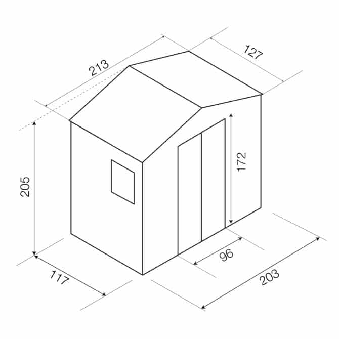 Gardiun Darwen Metal Hole 2,71 m² Externo 127x213x205 cm Antracita de aço galvanizado - Image 3