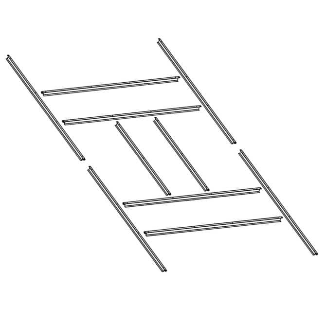 Pre-Instalación de Suelo para Casetas Metálicas Gardiun Estructura de 7,74 m² 311x231 cm en Acero Galvanizado - Imagen 2