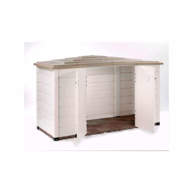 Arcón de Resina Gardiun Garden Box Tuscany 200 212x88x133 cm Blanco/Beige - Imagen 3