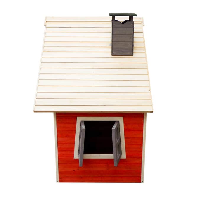 Casita Infantil de Madera Outdoor Toys Fantasy Roja 1,2 m² de 102x120x150 cm - Imagen 2