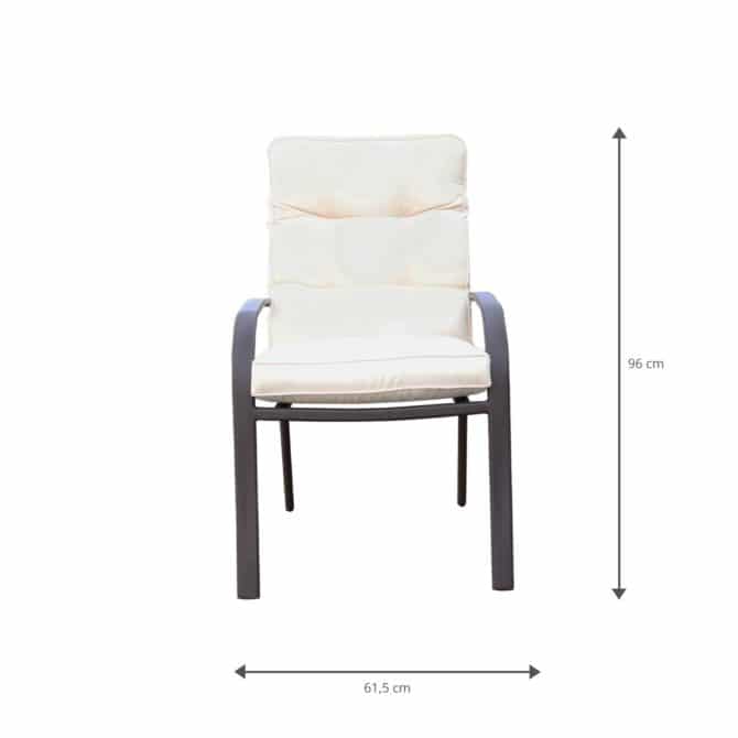 Silla de Jardín Chillvert Palermo Apilable Con Cojín 61,5x78x96 cm - Imagen 2