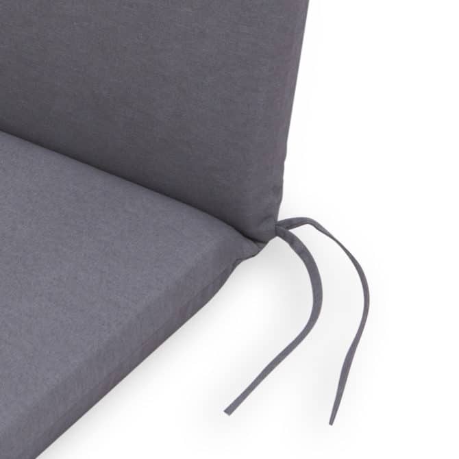 Cojin Para Silla Con Respaldo Chillvert Gandía 90x45x4,5 cm Gris Desenfundable - Imagen 3