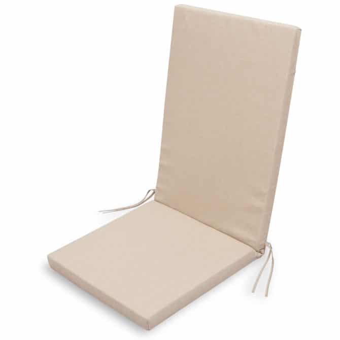 Cojin Para Silla Con Respaldo Chillvert Gandía 115x45x4,5 cm Camel Desenfundable