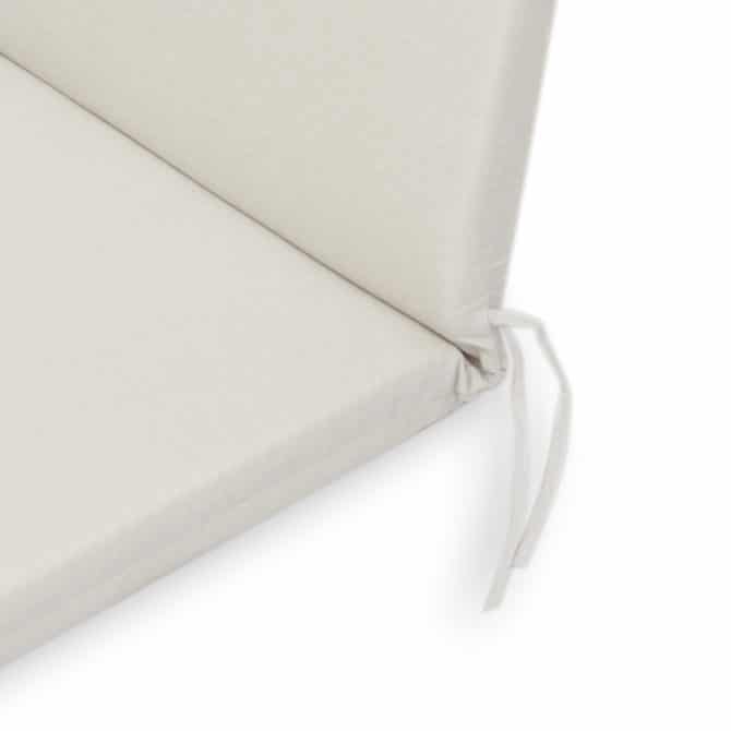 Cojin Para Silla Con Respaldo Chillvert Javea 115x45x5 cm Blanco Crudo Desenfundable - Imagen 5