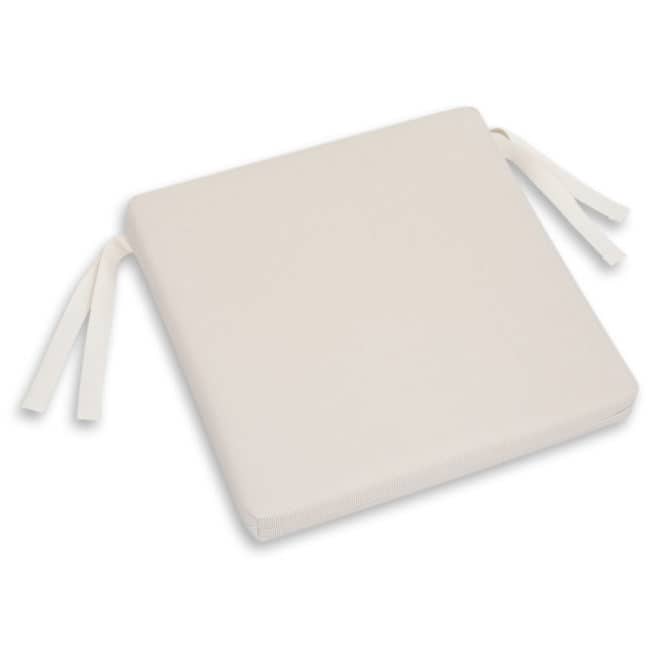 Cojín para Silla Chillvert Hampton Cuadrado 40x40x5 cm Beige Desenfundable