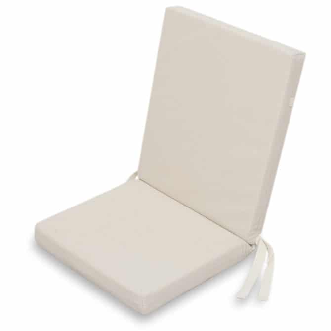 Cojin Para Silla Con Respaldo Chillvert Hampton 90x45x5 cm Beige Desenfundable