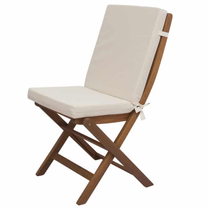 Cojin Para Silla Con Respaldo Chillvert Hampton 90x45x5 cm Beige Desenfundable - Imagen 4