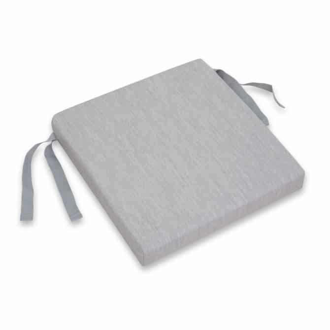 Cojin Para Silla Chillvert Pacific Cuadrado 42x42x6 cm Gris Claro Desenfundable