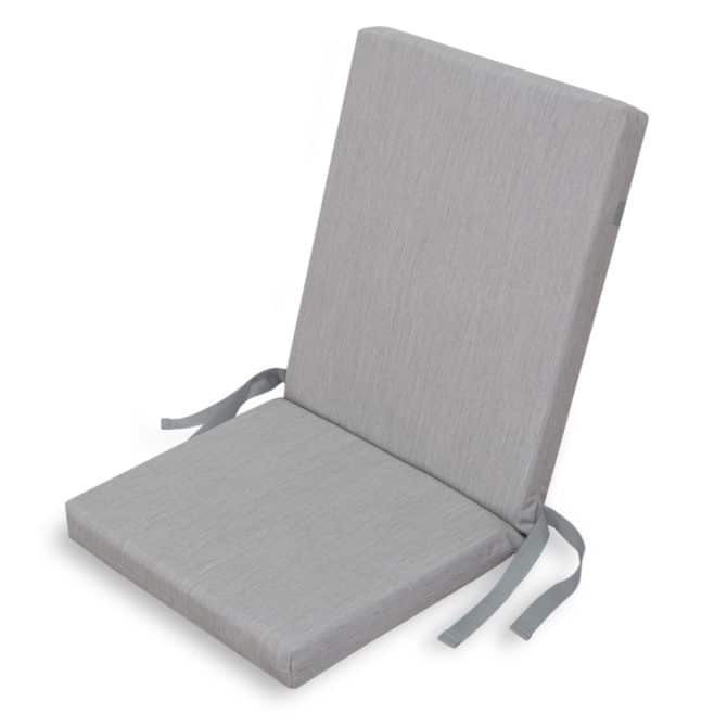 Cojin Para Silla Con Respaldo Chillvert Pacific 92x45x6 cm Gris Claro Desenfundable