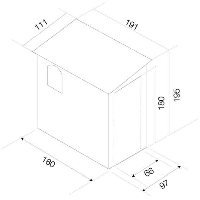 Caseta de Resina Gardiun Lateral Type 2,12 m² 191x111x195 cm Gris Antracita - Imagen 4