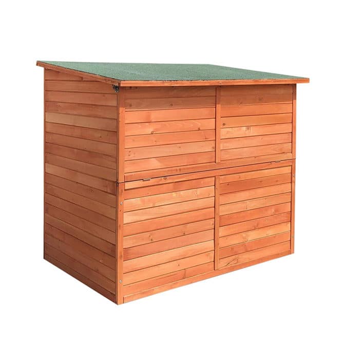 Caseta Elevada Depuradora Piscina / Armario Multiusos Gardiun Pool 91x137x120 cm de Madera - Imagen 2