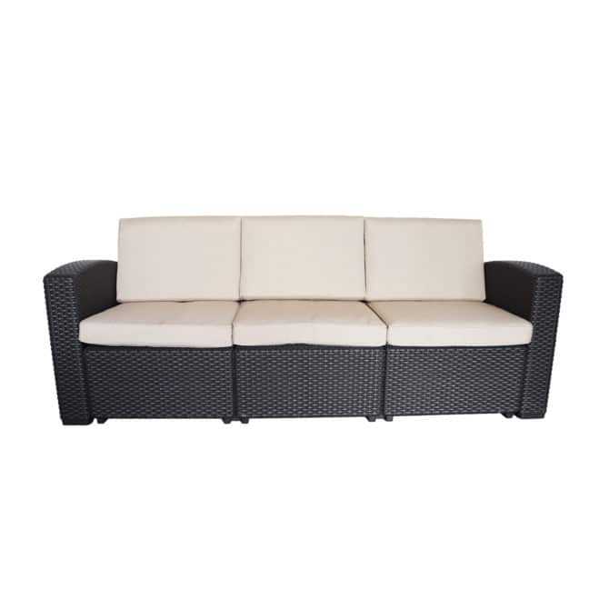 Conjunto de Jardín Chillvert Treviso Resina 1 Sofá+ 2 Sillones + 1 Mesa Gris Antracita - Imagen 6