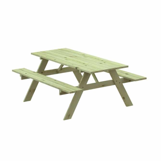 Mesa de Picnic en Madera Maciza Gardiun Solid 177x151x77 cm Mesa de Jardín para 8 Personas | Madera de Pino Tratada en Autoclave |  Espesor de la Madera 28 mm