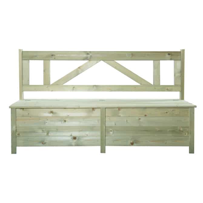 Banco Arcón de Madera Tratada para Jardín Gardiun Maxim 159x39x90 cm 160 L