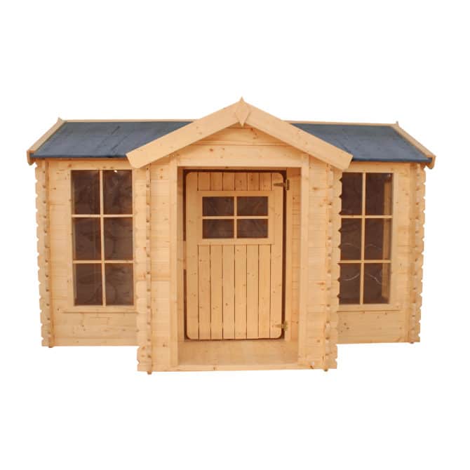 Casita de Madera Infantil Outdoor Toys Mika 241x175,5x135 cm con Porche - Imagen 3