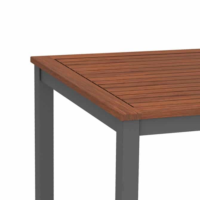 Mesa de Jardín Chillvert Nápoles Madera y Aluminio 140x79,7x74,4 cm Marrón - Imagen 3