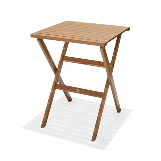 Mesa de Jardín Chillvert Milán Madera 56x56x74 cm Cuadrada 2 para Comensales