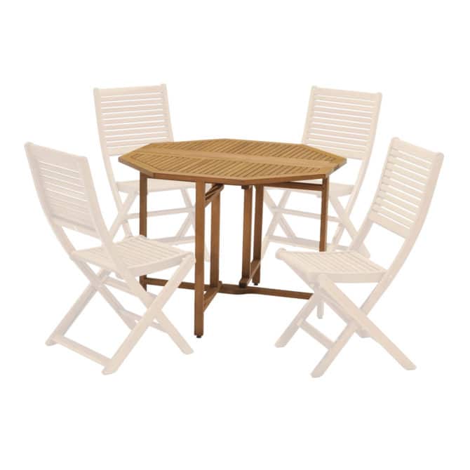 Mesa de Jardín Chillvert Milán Madera 190x74,5 cm Octogonal para 4 Comensales - Imagen 5