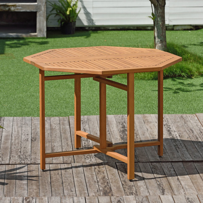 Mesa de Jardín Chillvert Milán Madera 190x74,5 cm Octogonal para 4 Comensales - Imagen 3