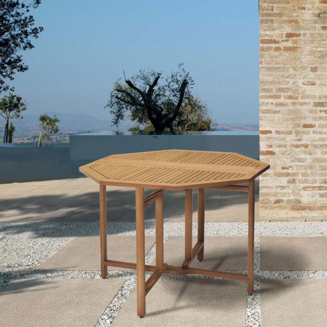 Mesa de Jardín Chillvert Milán Madera 190x74,5 cm Octogonal para 4 Comensales - Imagen 2