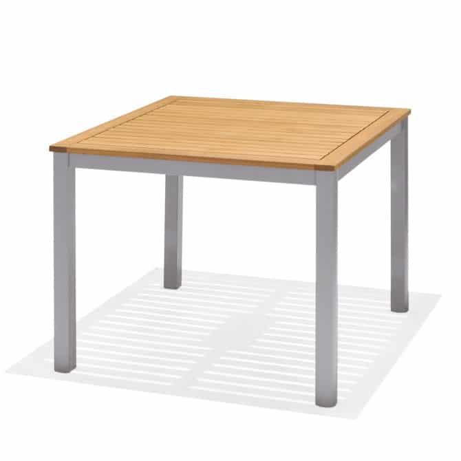 Mesa de Jardín Chillvert Imperia Madera y Aluminio 89,3x89,3x74,40 cm 4 Comensales