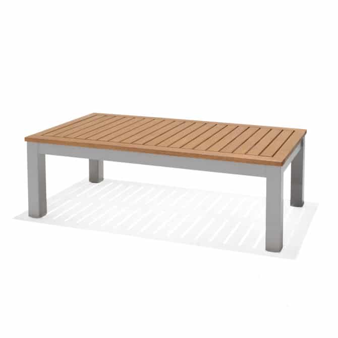 Conjunto de Jardín Chillvert Bérgamo Aluminio y Madera 1 Sofá + 2 Sillones + 1 Mesa Gris con Cojines - Imagen 5