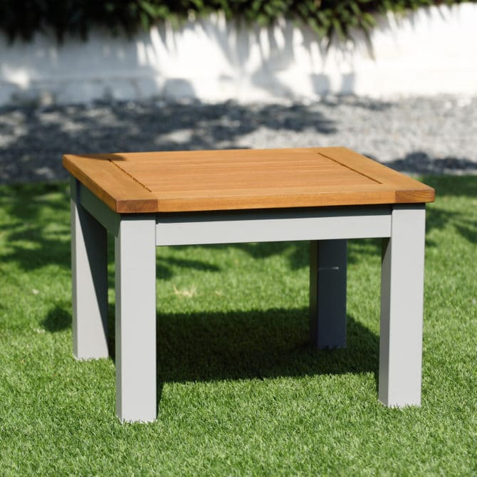 Mesa Auxiliar de Jardín Chillvert Bérgamo Aluminio y Madera 46,1x6,1x32,5 cm - Imagen 2