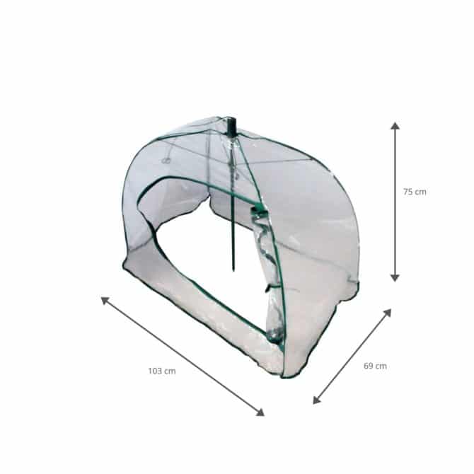 Invernadero Protector Paraguas para Plantas Automontable Gardiun Bosco 103x69x75 cm - Imagen 4