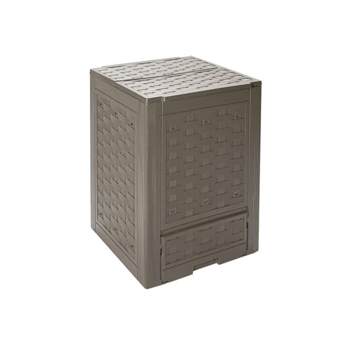 Compostador Organic Rattan Gardiun 300 L 60x60x83 cm Plástico Reciclado