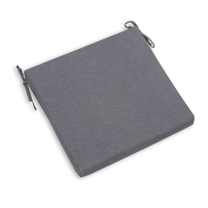 Cojín para Silla Chillvert Gandía Cuadrado 38x38x4,5 cm Gris Desenfundable