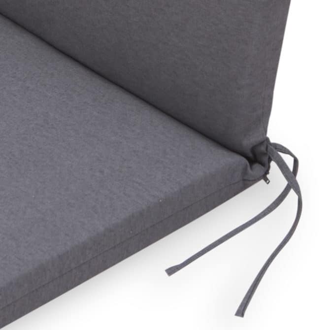 Cojin Para Silla Con Respaldo Chillvert Gandía 115x45x4,5 cm Gris Desenfundable - Imagen 2