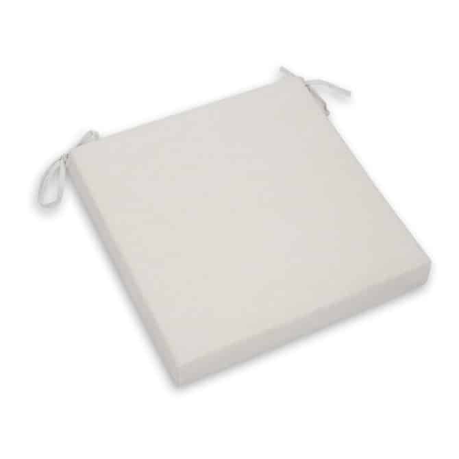 Cojin para Silla Chillvert Javea Cuadrado 38x38x6 cm Blanco Crudo Desenfundable