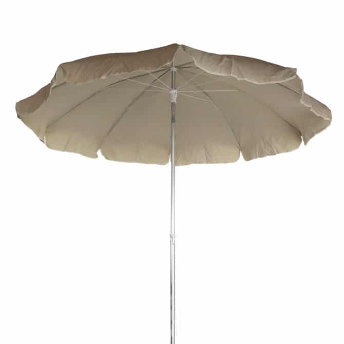 Parasol de Jardín en Aluminio Chillvert Hampton Ø240 cm Beige Anti UV 50 Olefina | Teflón Anti-Manchas