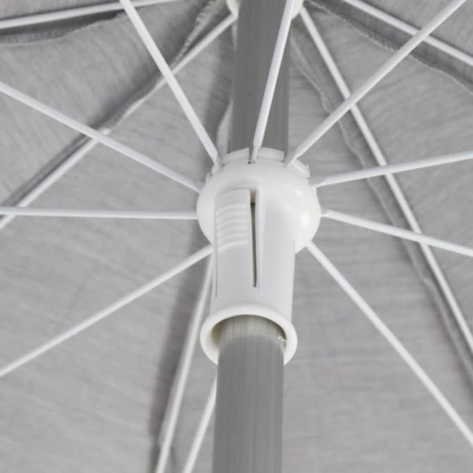 Parasol de Jardín en Aluminio Chillvert Pacific Ø240 cm Gris Anti UV 50 Olefina | Teflón Anti-Manchas - Imagen 2