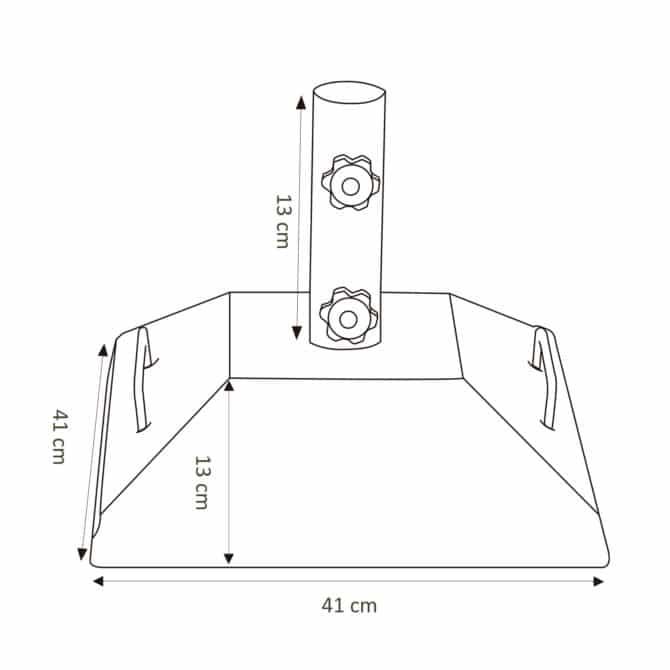 Base Parasol de Jardín Chillvert con Asas Cemento - Imagen 4