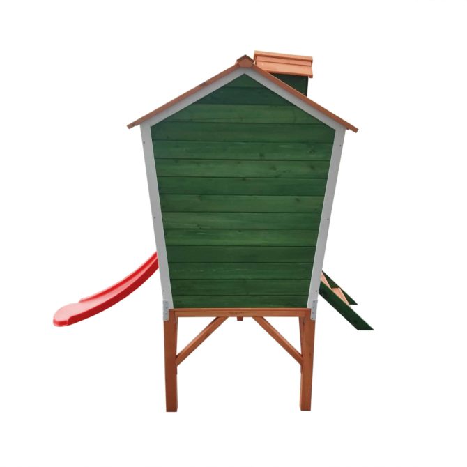 Casita Infantil de Madera Outdoor Toys Niké 2,21 m² de 175x131x205 cm con Porche, Escalera y Tobogán - Imagen 6