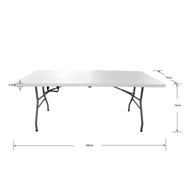 Mesa Plegable Portátil Resina New Koln Gardiun 180x74x74 cm - Imagen 4