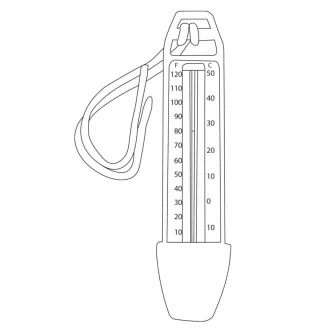 Termómetro para Piscina Kokido Azul M Flotante con Cuerda Control Temperatura en Fahrenheit y Celsius - Imagen 3