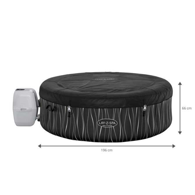 Spa Hinchable Bestway Lay-Z-Spa Holywood 196x66 cm para 6 Personas con Airjet, Luz LED, Cobertor, Almohadas y Mando a Distancia - Imagen 4