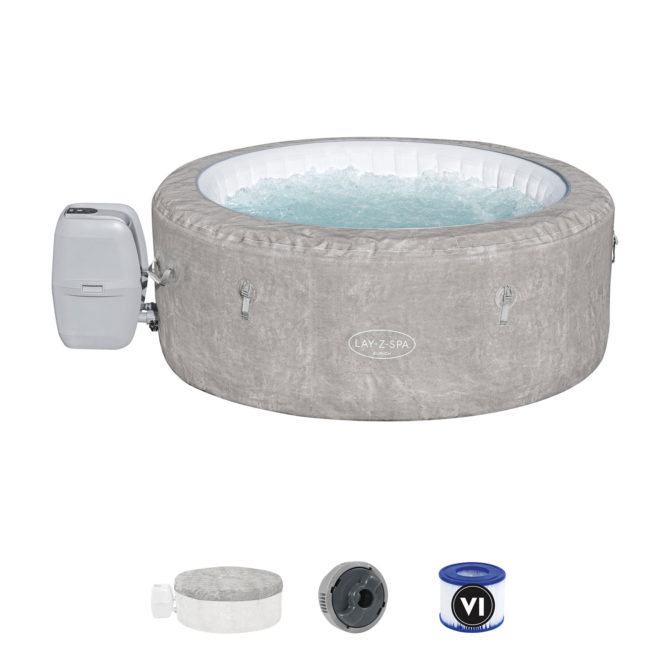 Spa Hinchable Bestway Lay-Z-Spa Zurich 180x66 cm para 4 Personas con Airjet y Cobertor