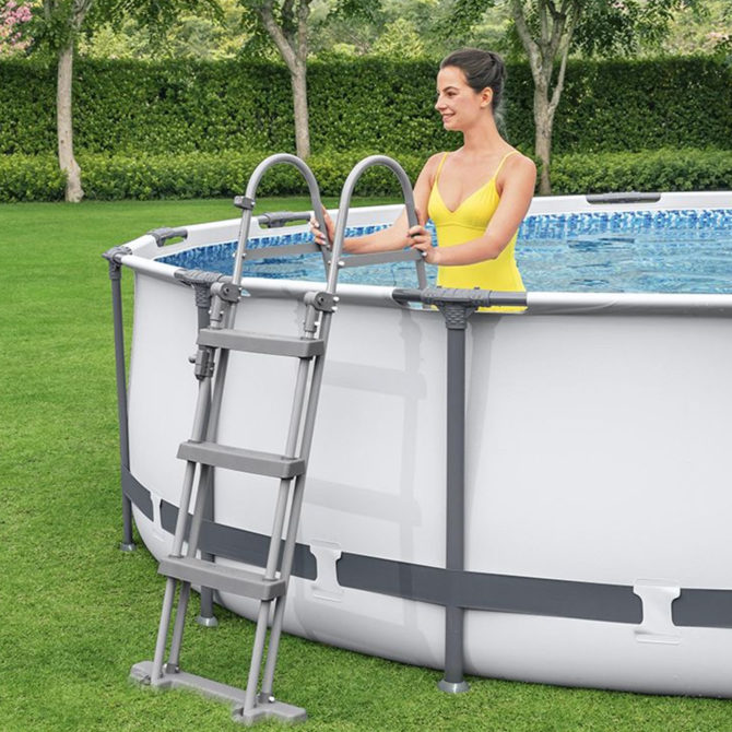 Piscina Desmontable Tubular Bestway Steel Pro Max 305x100 cm con Depuradora Cartucho 1.249 L/H con Escalera - Imagen 2